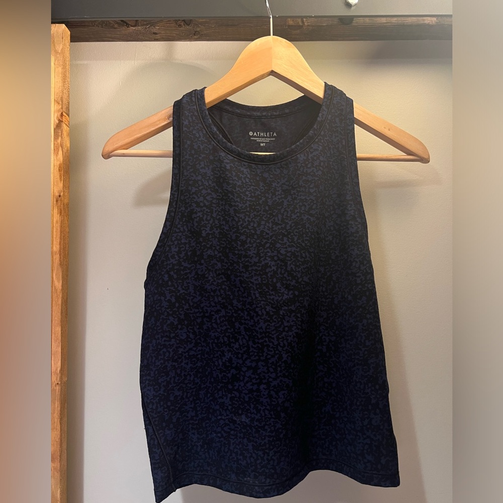Athleta tank with blue design. Size M.